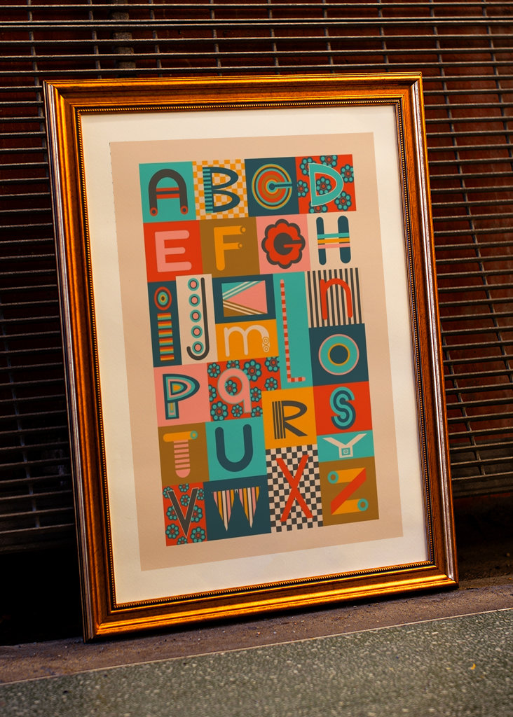 GEOMETRIC ABCs Alphabet Letter