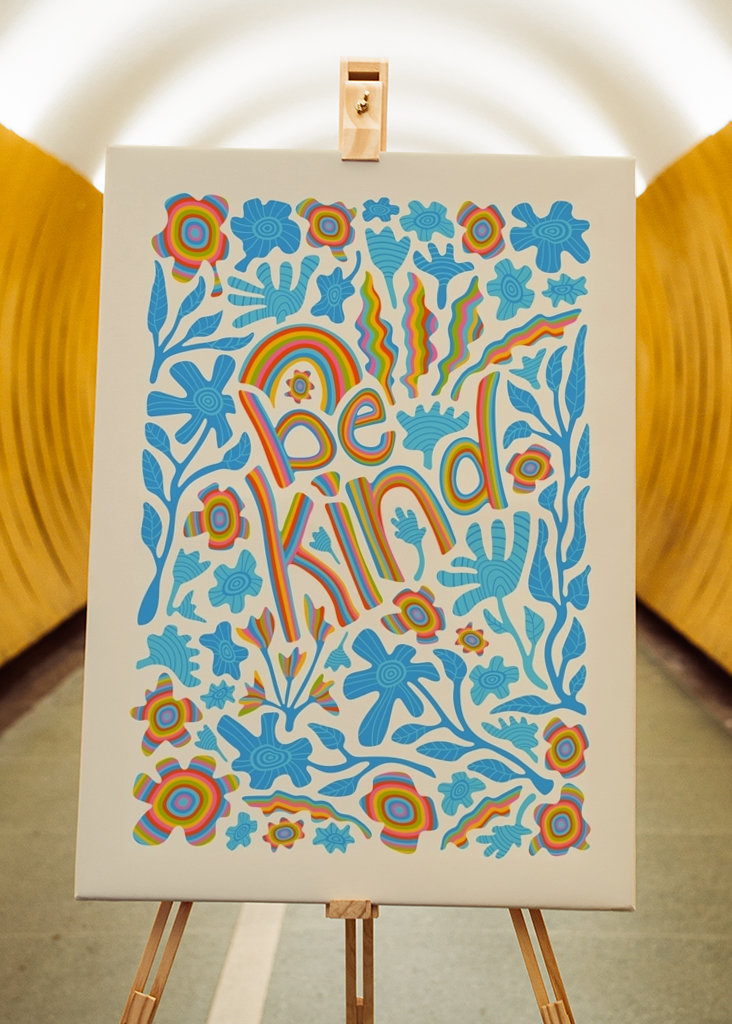 BE KIND Kindness Flower Quote