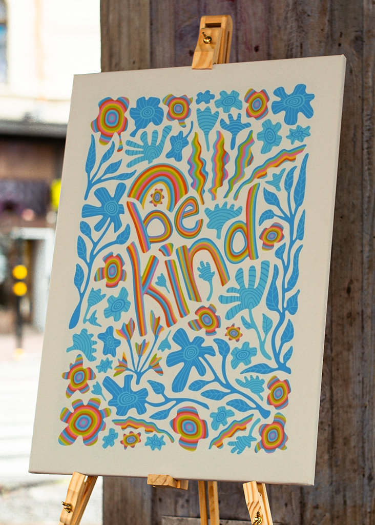 BE KIND Kindness Flower Quote