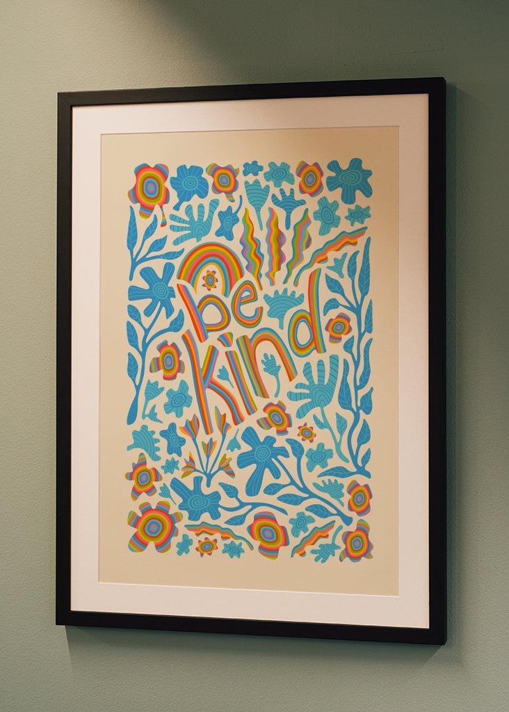 BE KIND Kindness Flower Quote