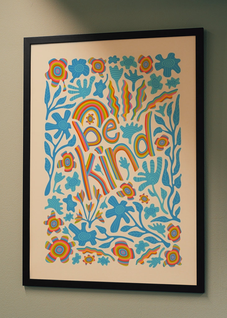BE KIND Kindness Flower Quote
