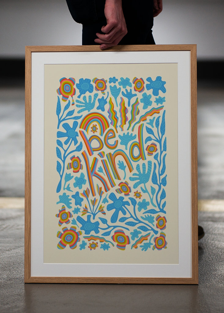 BE KIND Kindness Flower Quote