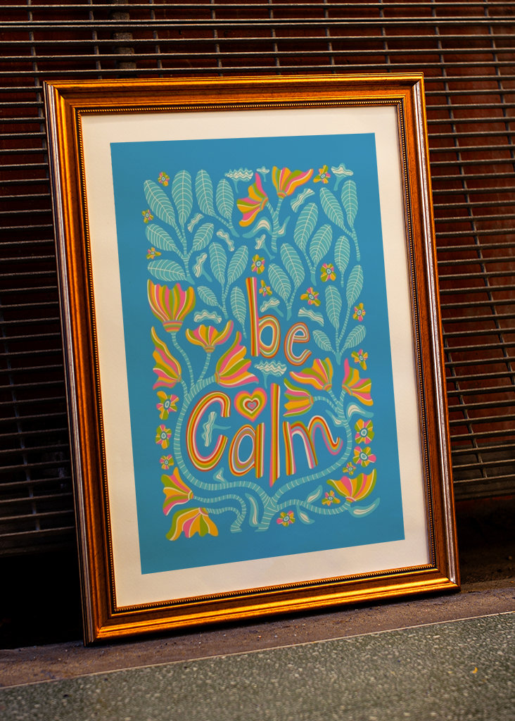 BE CALM Citation de fleur de calme