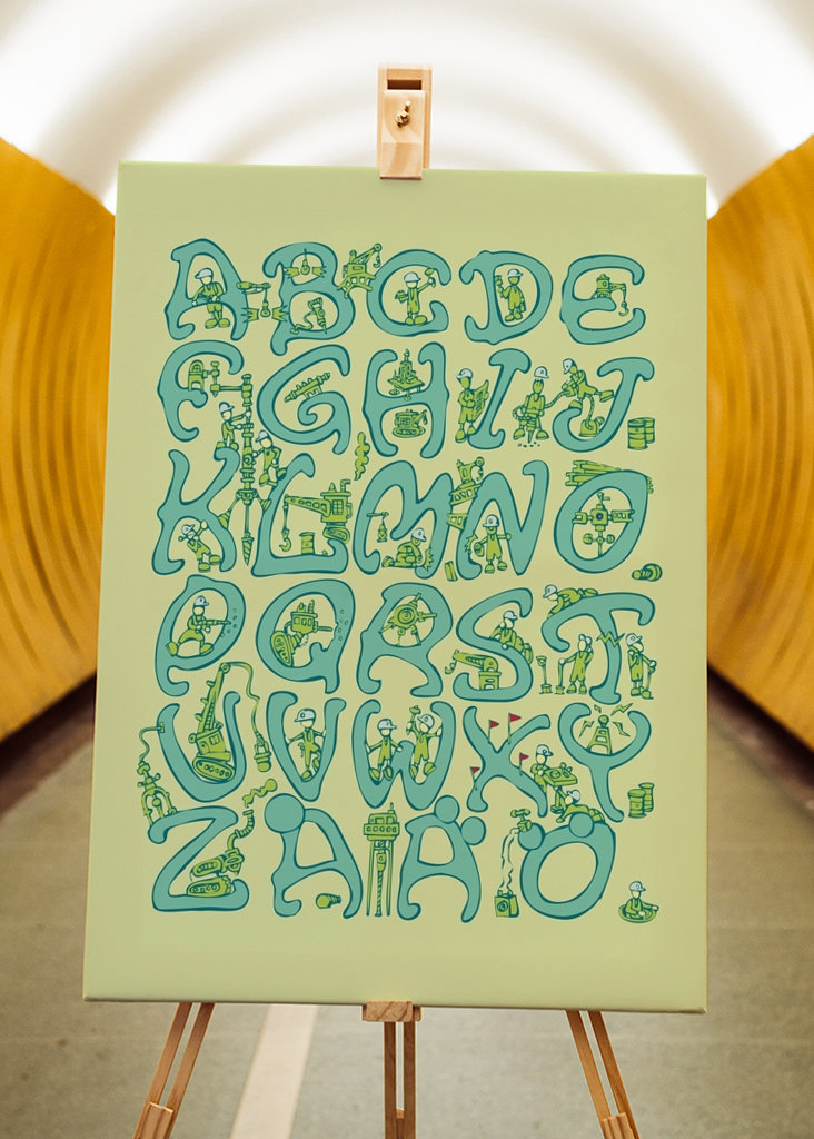 Alphabet Lemon green
