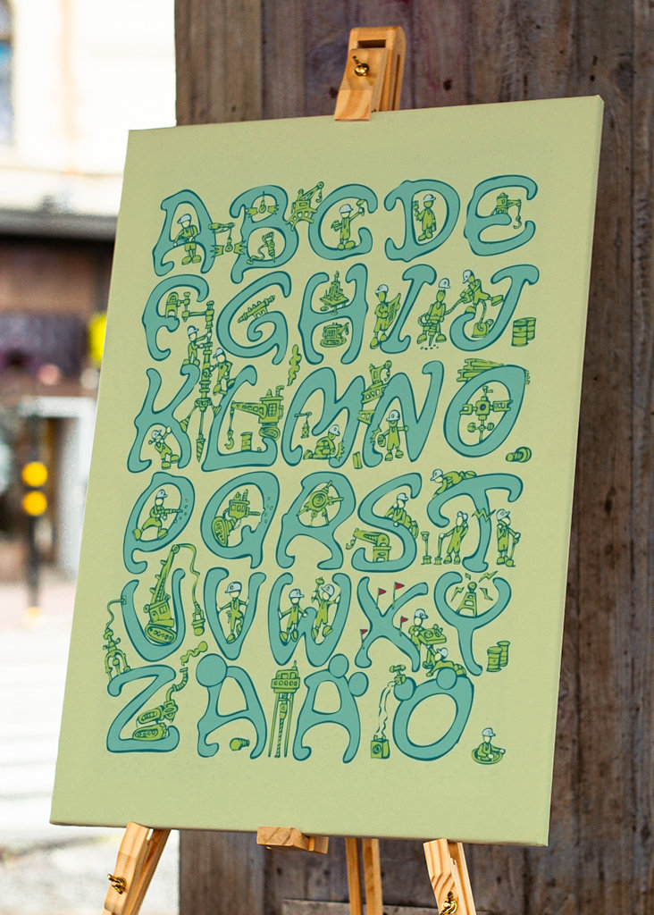 Alphabet Lemon green