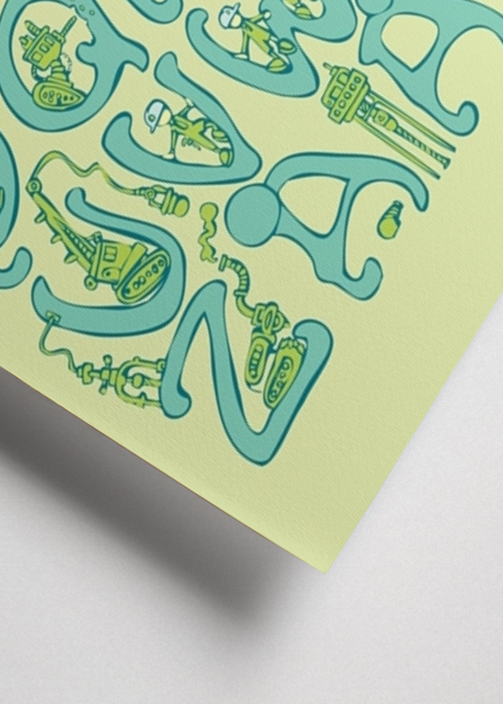 Alphabet Lemon green