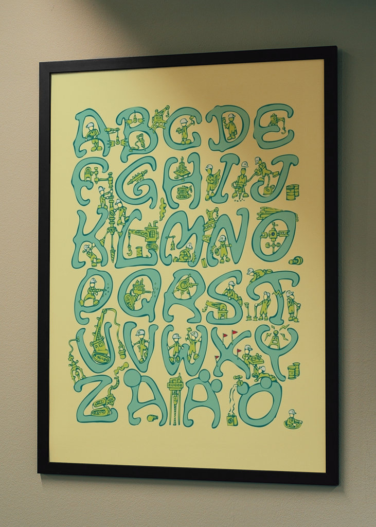 Alphabet Lemon green