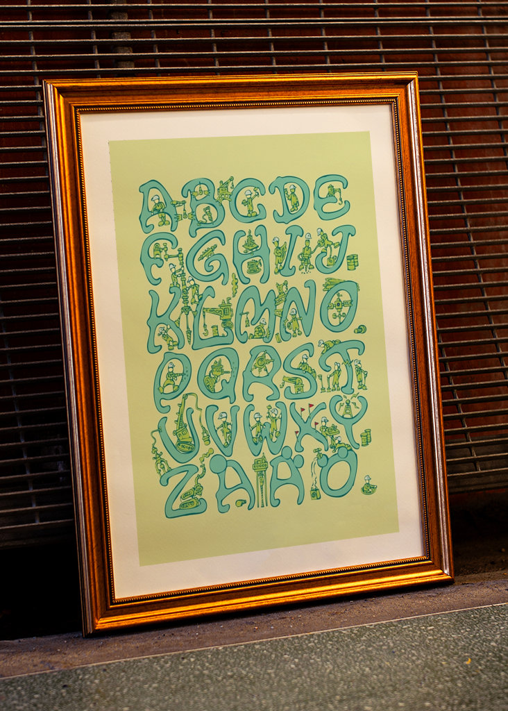 Alphabet Lemon green