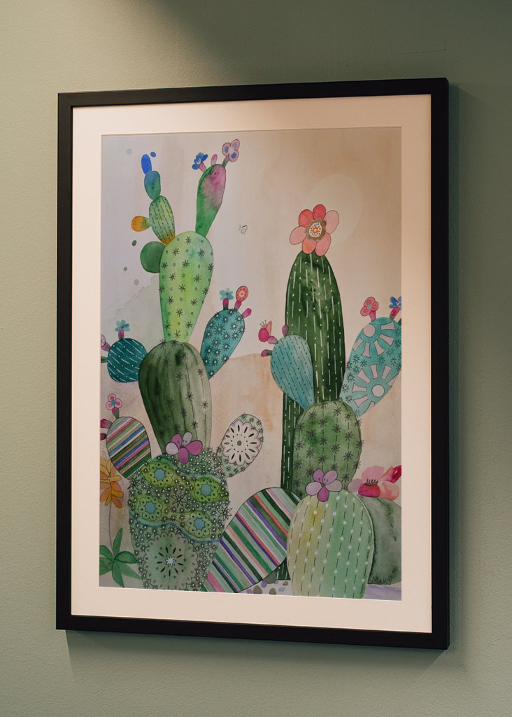 Cactus blooms in the desert