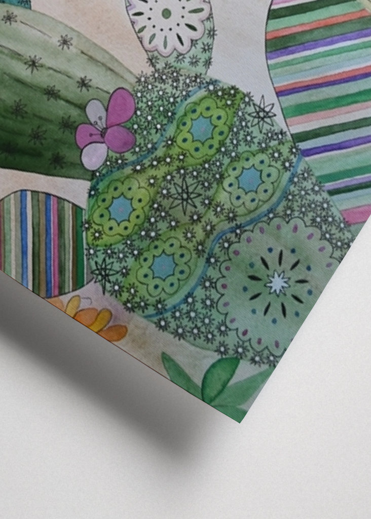 Cactus blooms in the desert