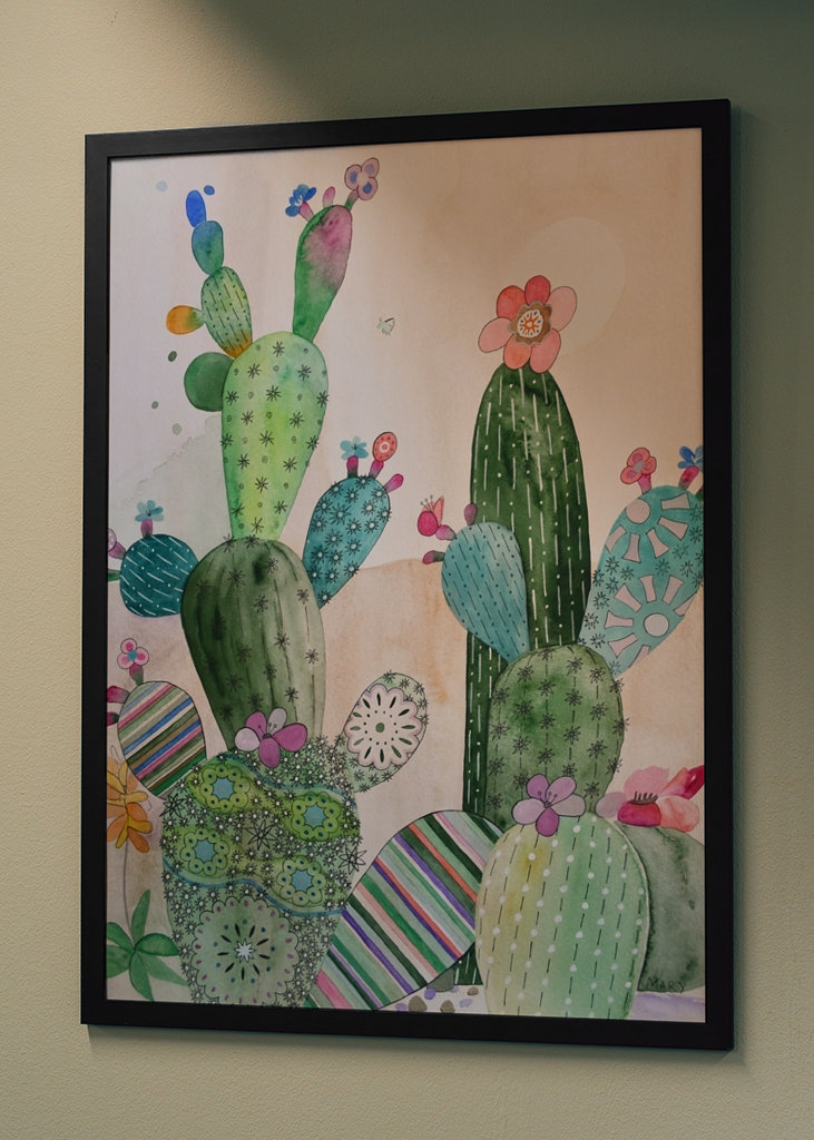 Cactus blooms in the desert