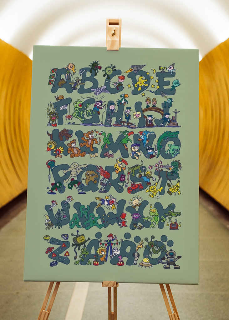 Alphabet - Ungewöhnlicher grüner Tag