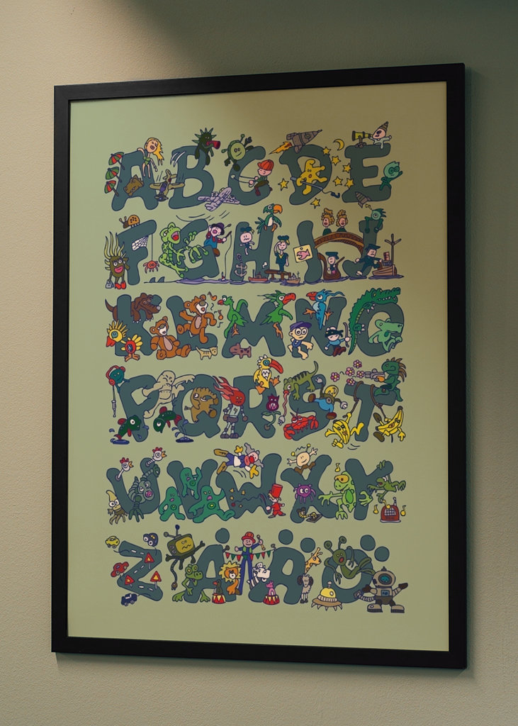 Alphabet - Ungewöhnlicher grüner Tag