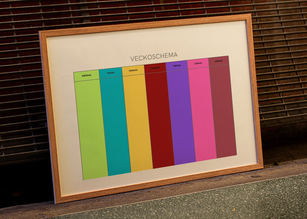 Veckoschema för bildstöd 