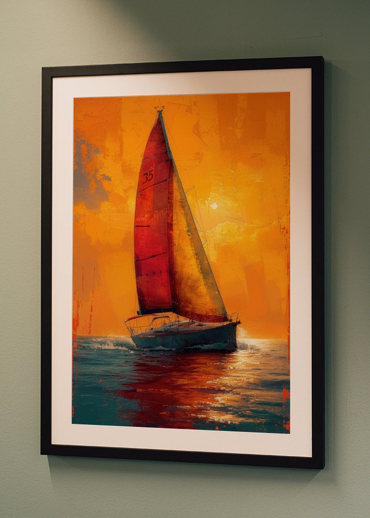 Segelboot plakát Maritim-tó