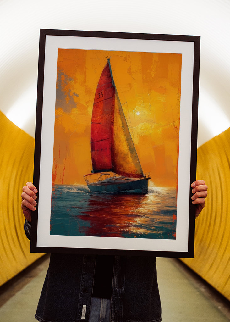 Segelboot plakát Maritim-tó