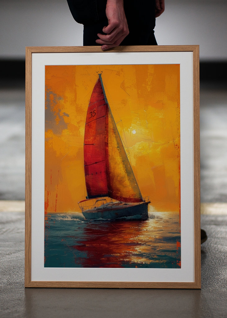 Segelboot plakát Maritim-tó