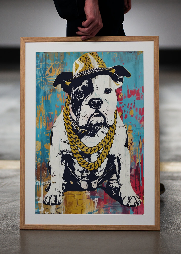 Gangsta Rapper Bulldog Art