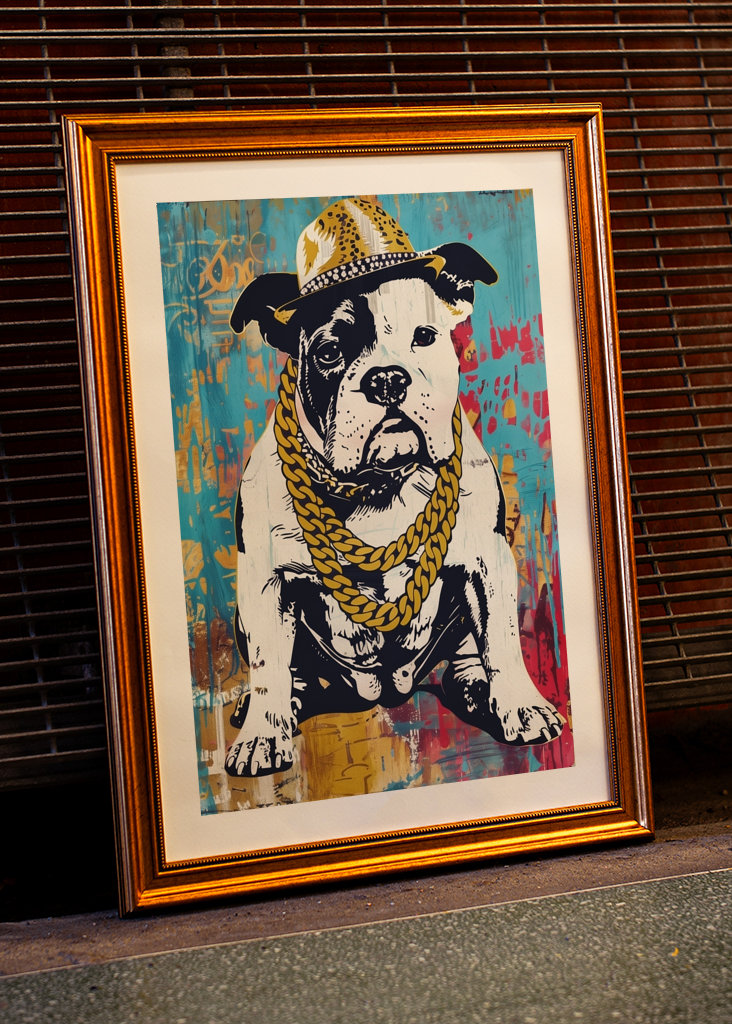 Gangsta Rapper Bulldog Art