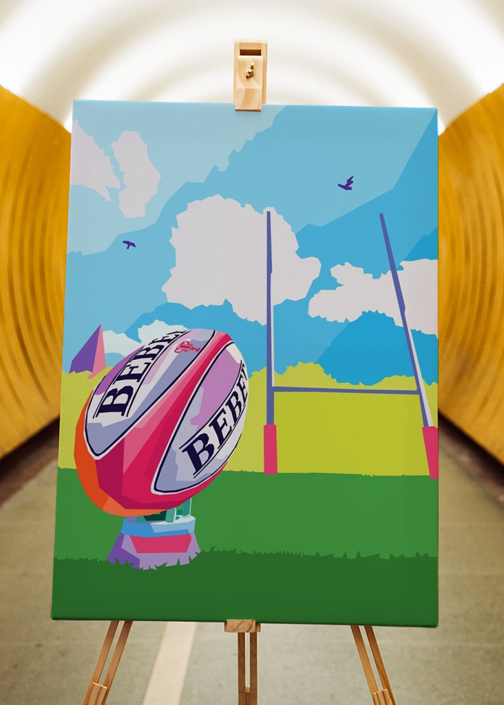 Rugby Sport Pop Art