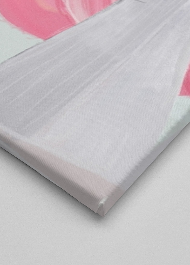 Flamingo und Mädchen am Strand von Aruba