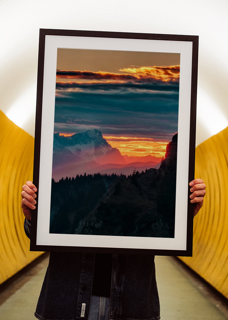 Zugspitze im Sonnenuntergang