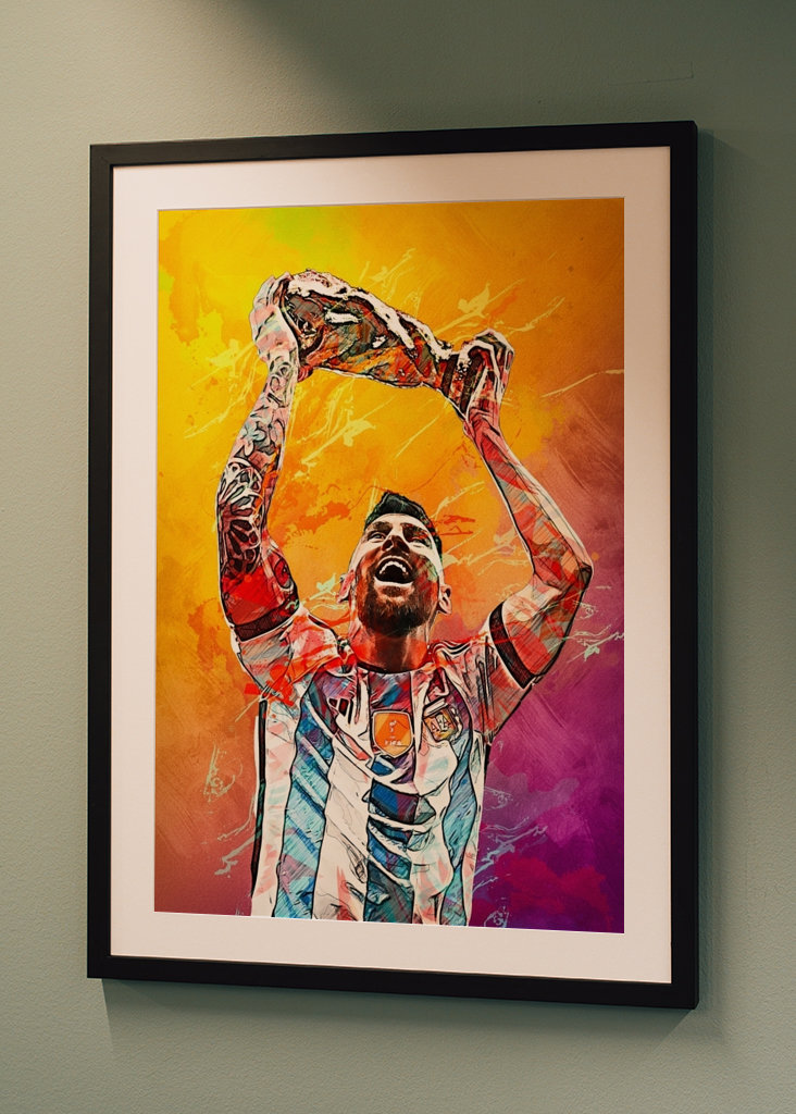 Messi Football Painting