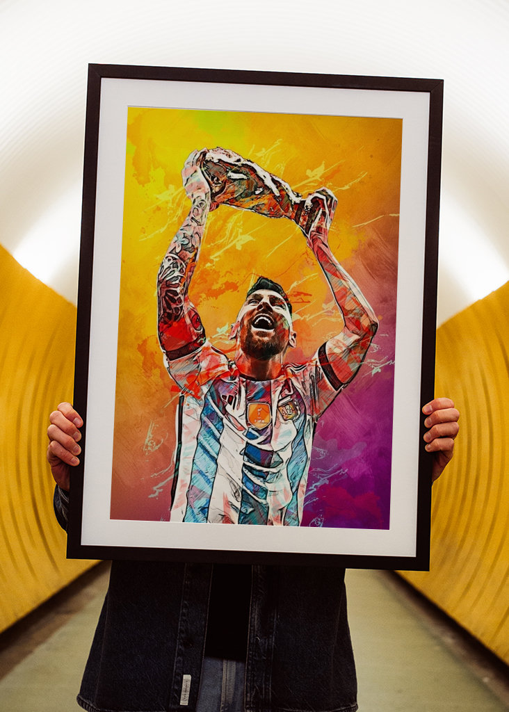 Messi Football Painting