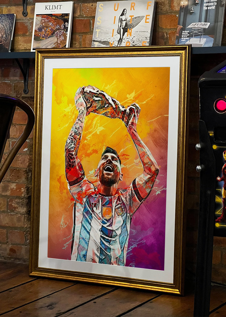 Messi Football Painting