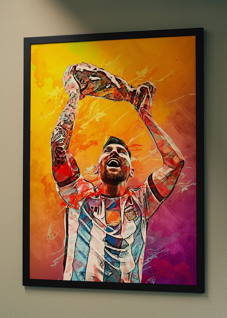 Messi Football Painting