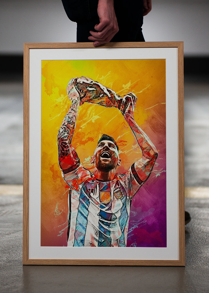 Messi Football Painting
