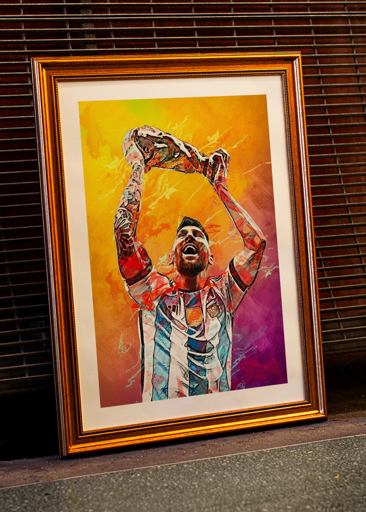 Messi Football Painting