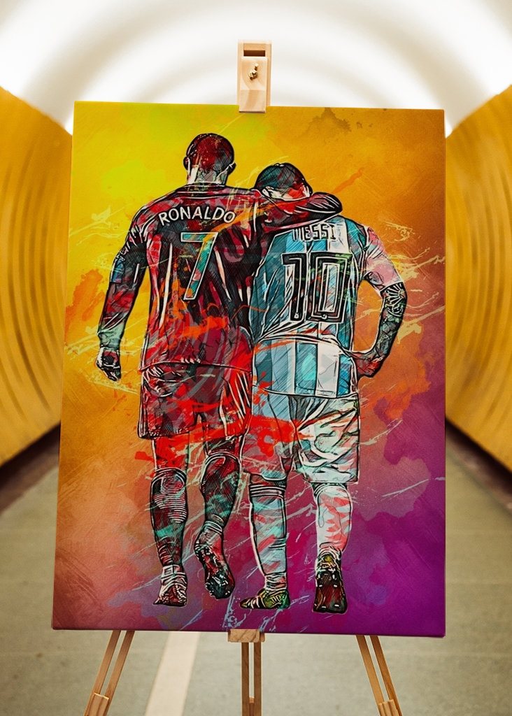 Ronaldo And Messi Football