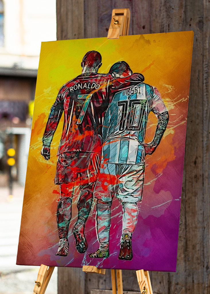 Ronaldo And Messi Football