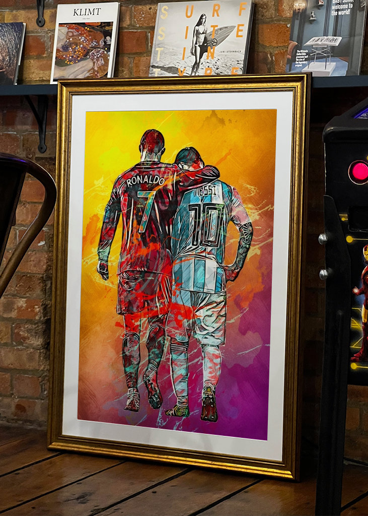 Ronaldo And Messi Football