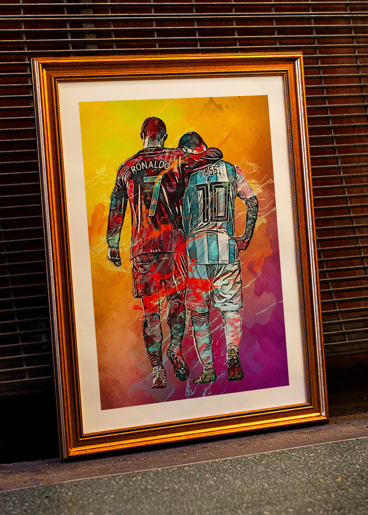 Ronaldo And Messi Football