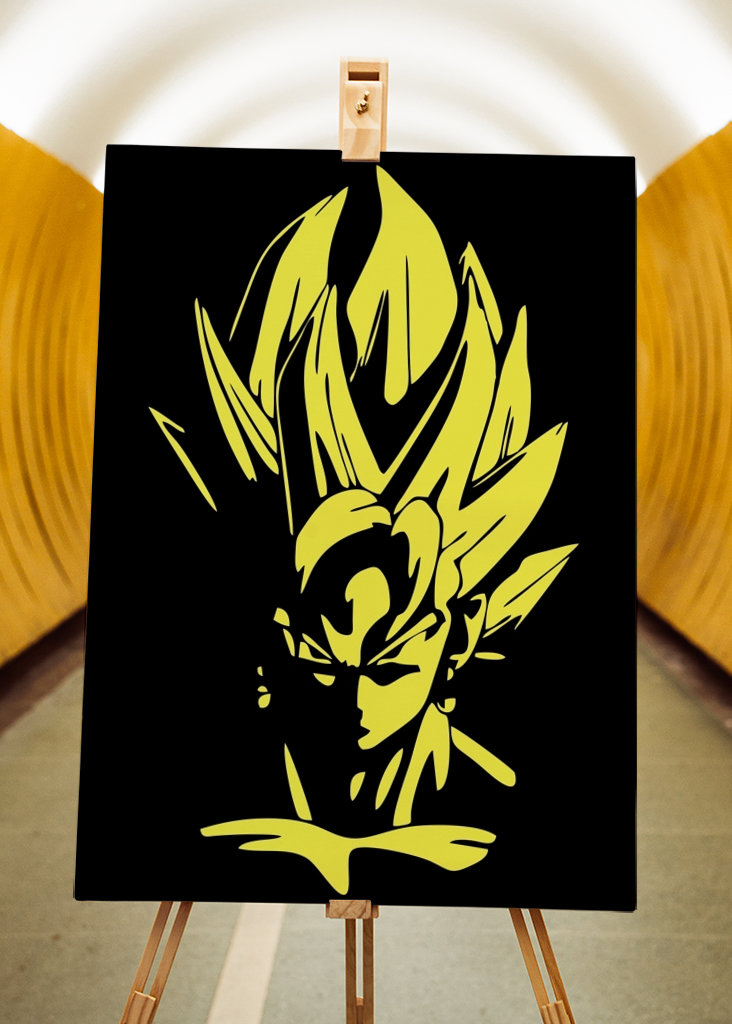 Goku Yellow Silhouette