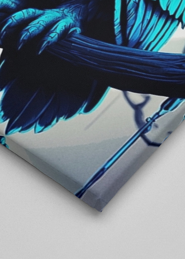 Grüne Neon-Schwarzlicht-Eule