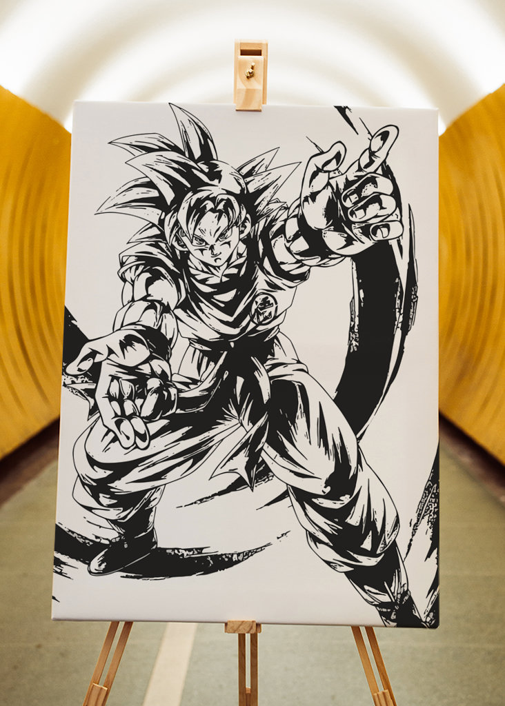 Goku dragon ball manga art