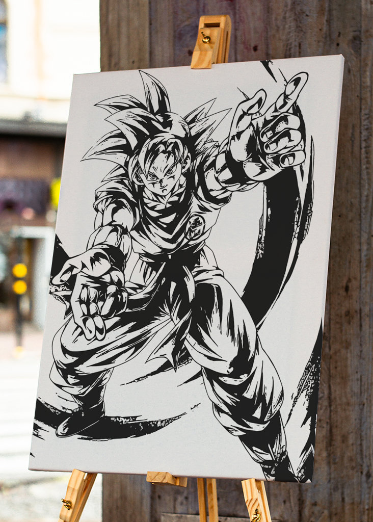 Goku dragon ball manga art