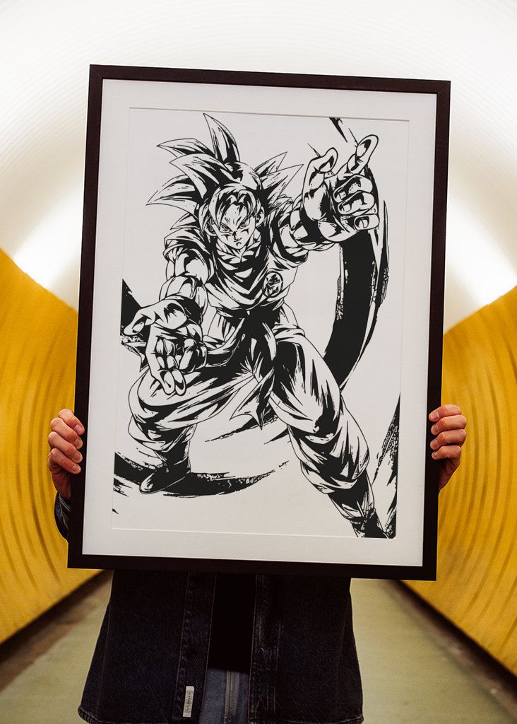 Goku dragon ball manga art