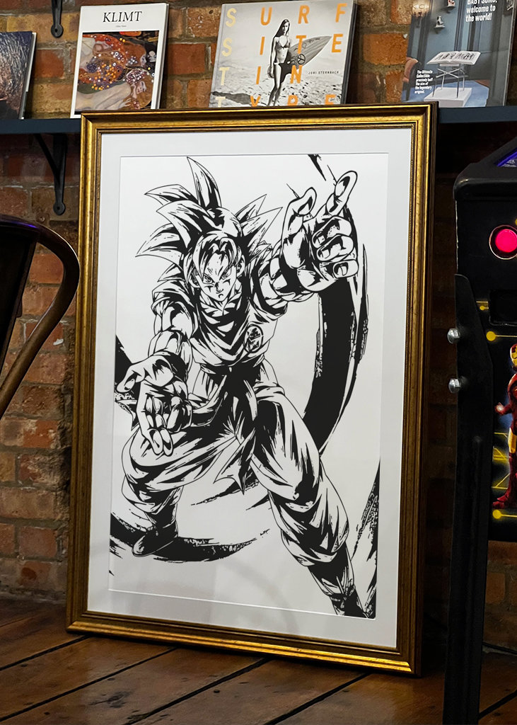 Goku dragon ball manga art