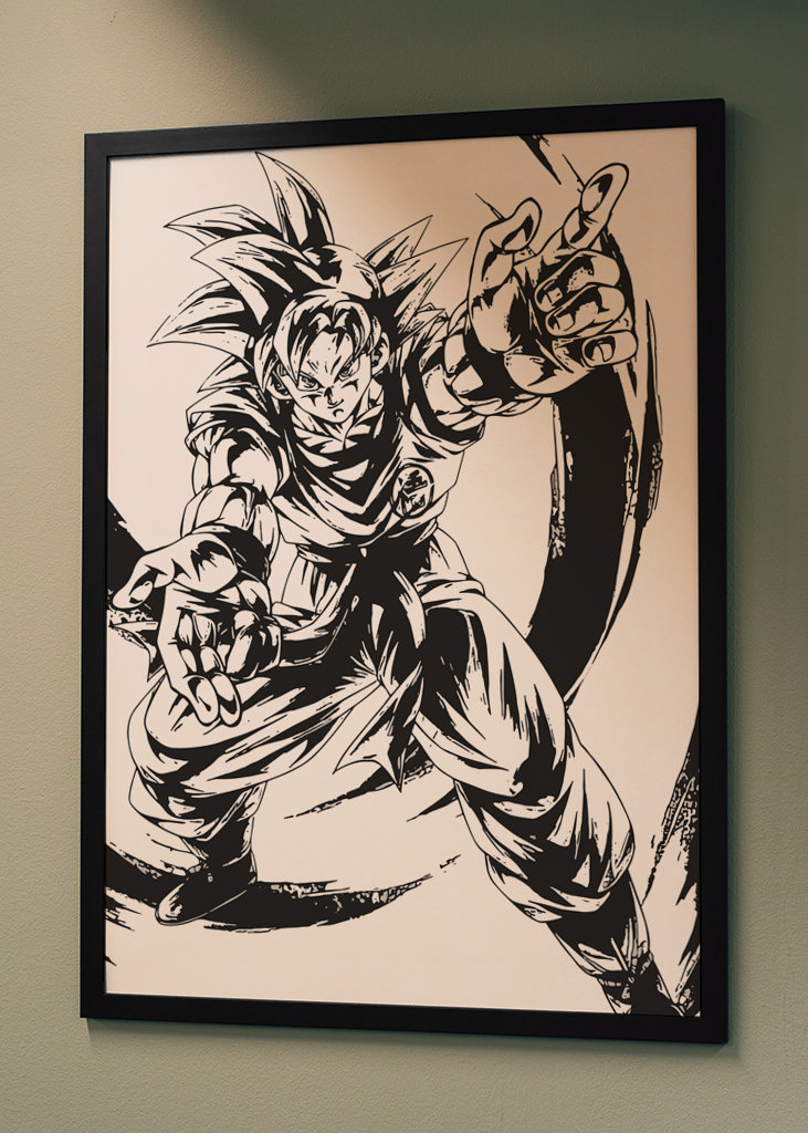 Goku dragon ball manga art