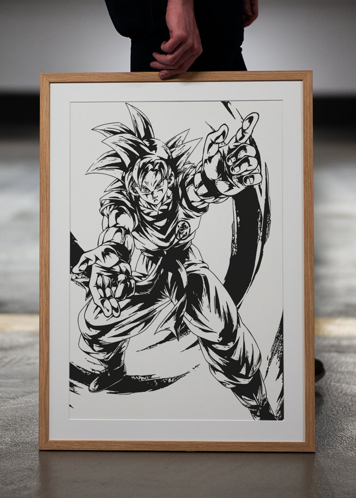 Goku dragon ball manga art