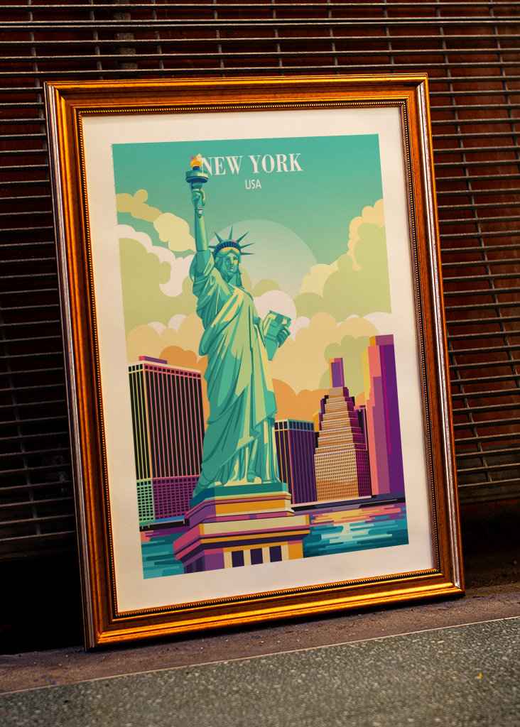 Affiche de voyage New York États-Unis