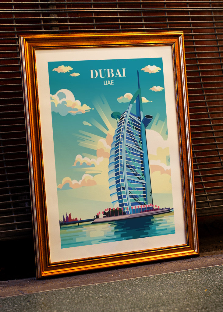 Travel Poster Dubai UAE