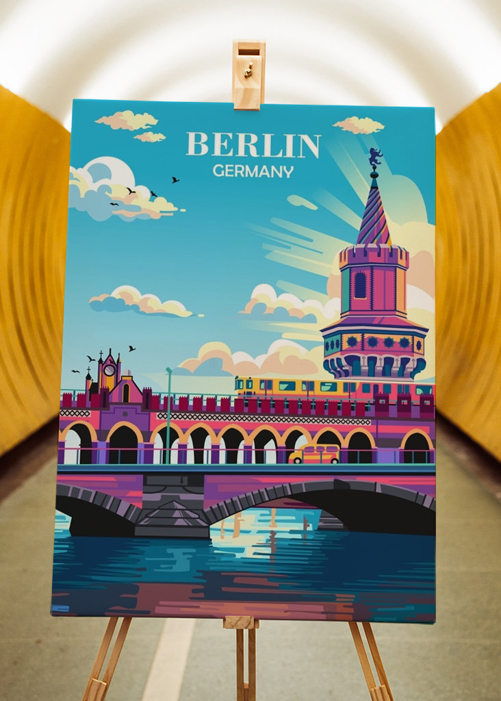 Plakat podróżniczy Berlin Niemcy