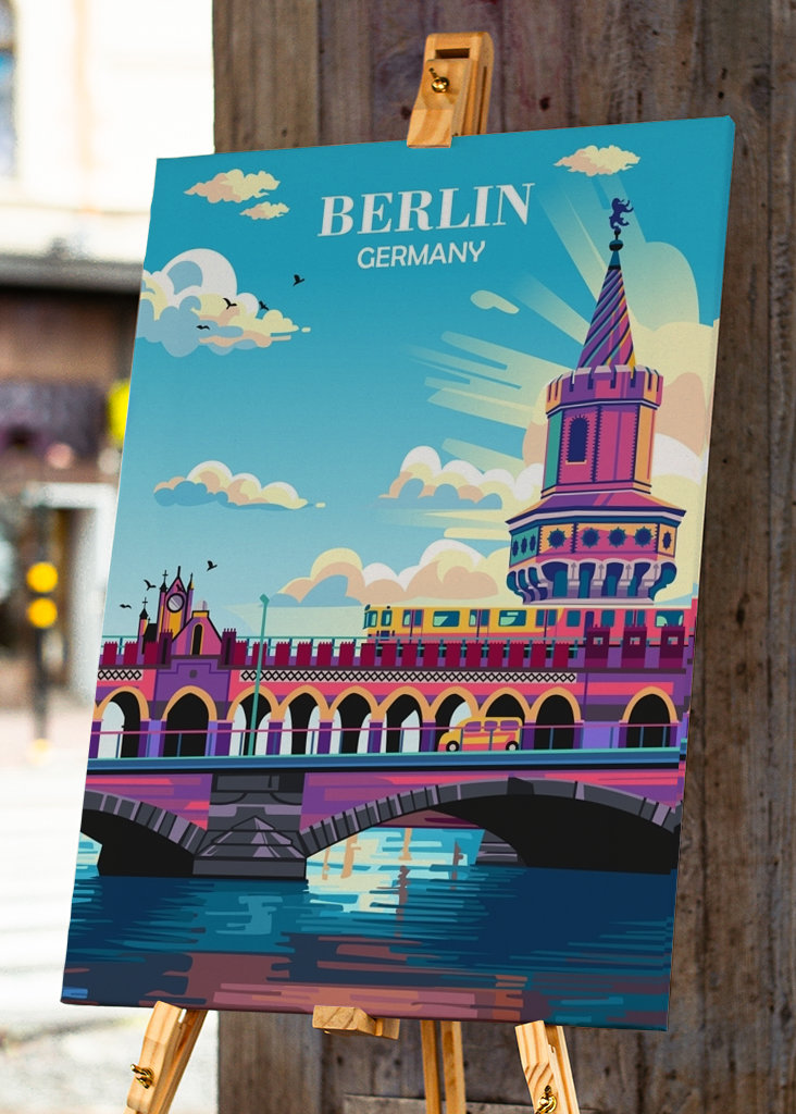 Plakat podróżniczy Berlin Niemcy