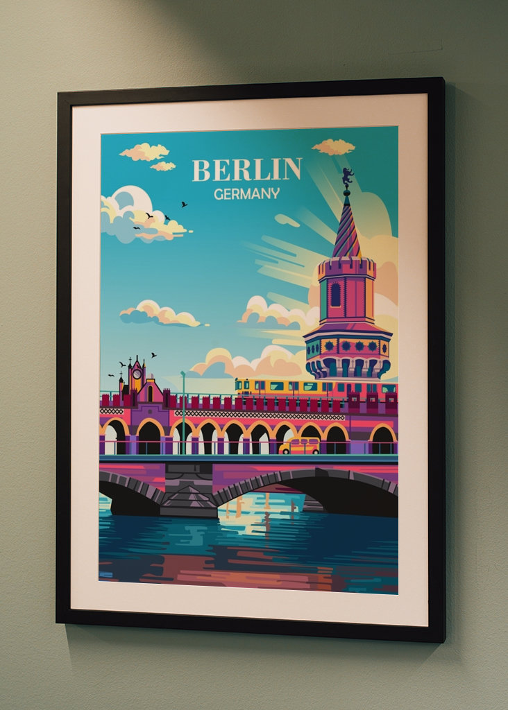 Plakat podróżniczy Berlin Niemcy