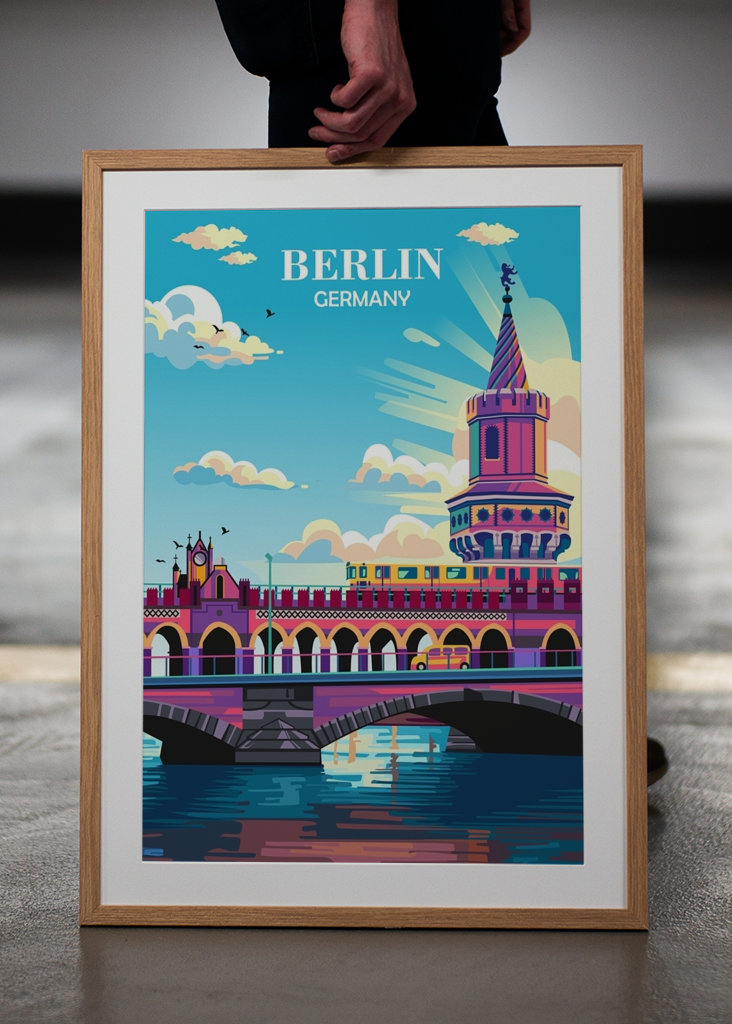 Plakat podróżniczy Berlin Niemcy